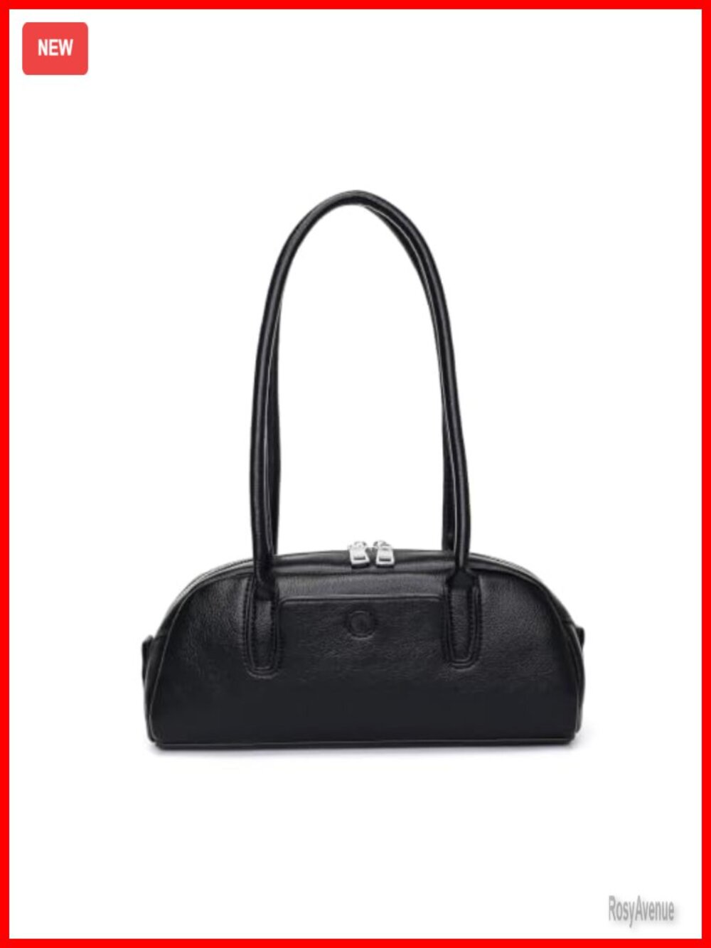 Vegan Leather Swing Zip Shoulder Bag Small Vintage Tote Purse